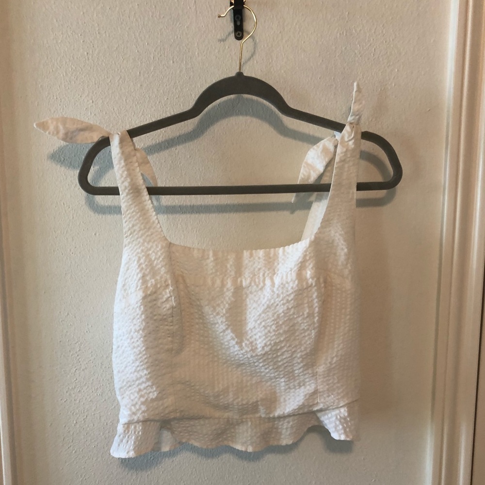 White crop top